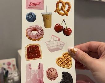 girl dinner sticker sheet 4x6