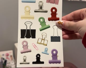 put a clip on it sticker sheet 4x6
