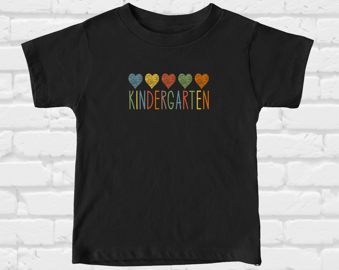 Heart Kindergarten Shirt, Back to School Shirt, Kindergarten Student ...