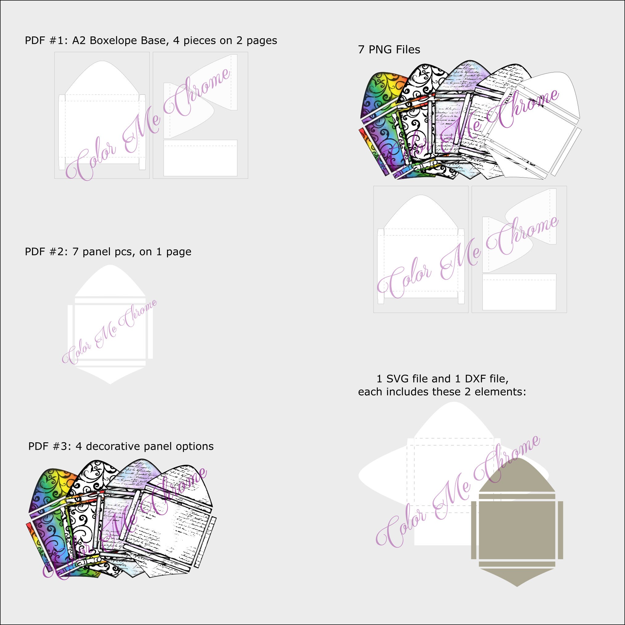 Print and Cut A2 Boxelope Chunky Card Envelope DIGITAL FILE DOWNLOAD ...