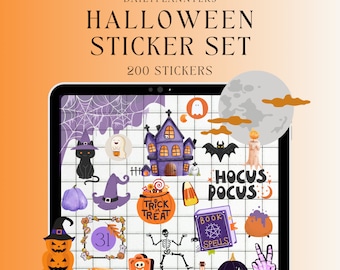 Halloween Goodnotes Sticker Set, Halloween Stickers, Goodnotes Sticker Set