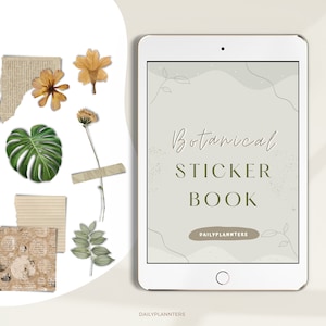 Botanical Stickers, Garden Stickers, Greeneries Stickers, Plant Lovers, Goodnotes Stickers, Everyday Stickers, Leaves Planner Stickers,