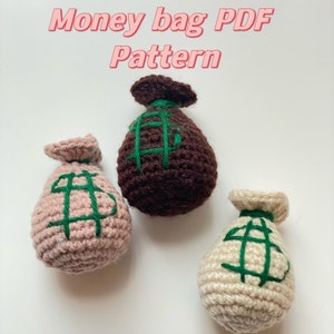 Schema pdf per borsa dei soldi all'uncinetto, schema amigurumi per borsa dei soldi