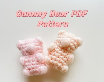 No Sew Gummy bear crochet pdf pattern, Gummy bear amigurumi pattern
