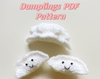 Dumplings crochet pdf pattern, dumpling amigurumi pattern