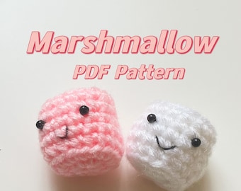 Marshmallow crochet pdf pattern, marshmallow amigurumi pattern