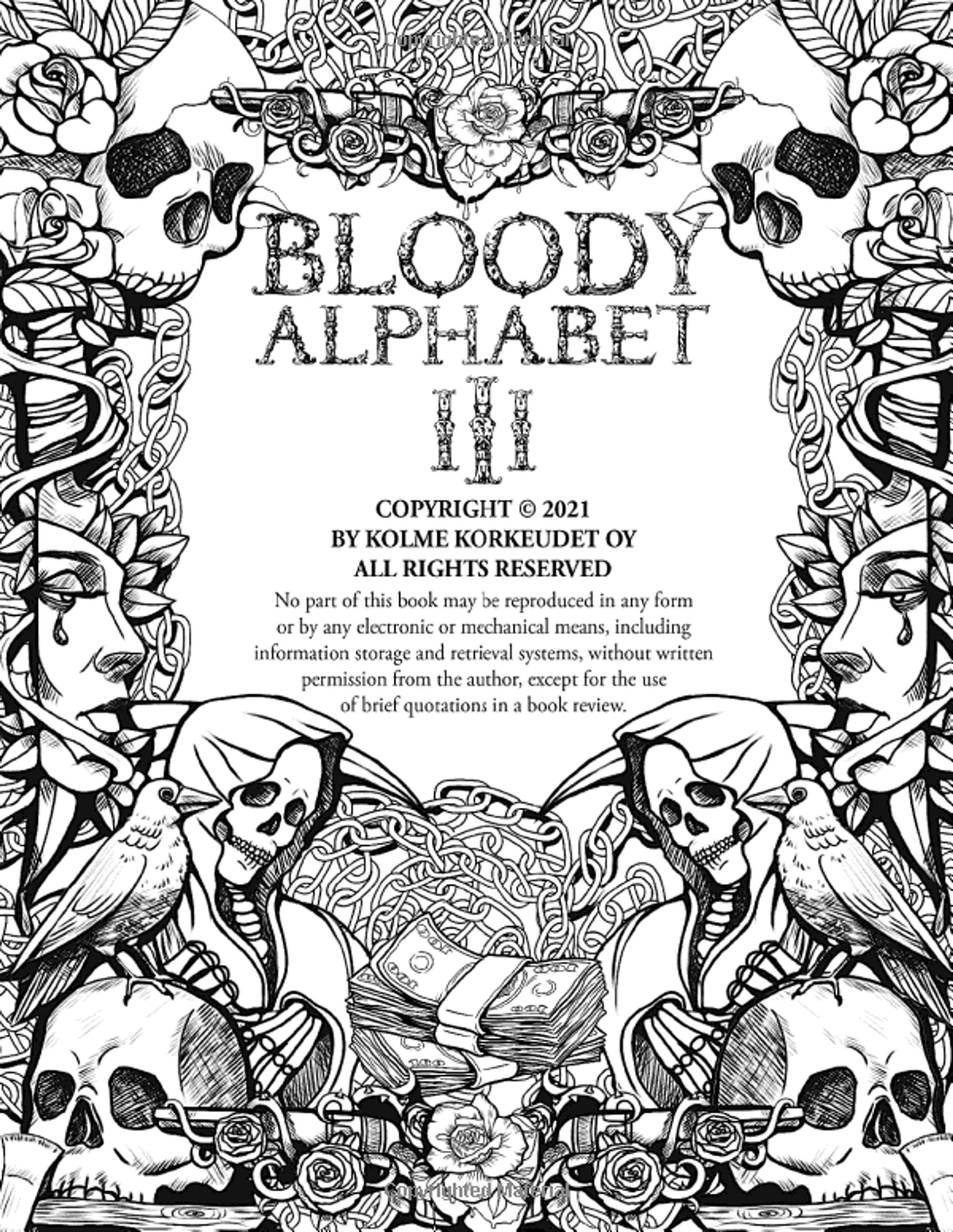 BLOODY ALPHABET 3 The Scariest Serial Killers Coloring Book. A | Etsy