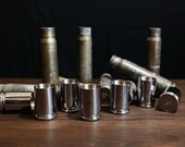 Trench art, shot glass, soviet surplus, bullet shell, military collectible, 30mm shell casing, military surplus, ammo box