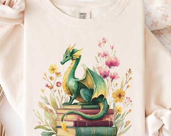 Camiseta Comfort Colors® de Spring Book Dragon Fantasy Reader