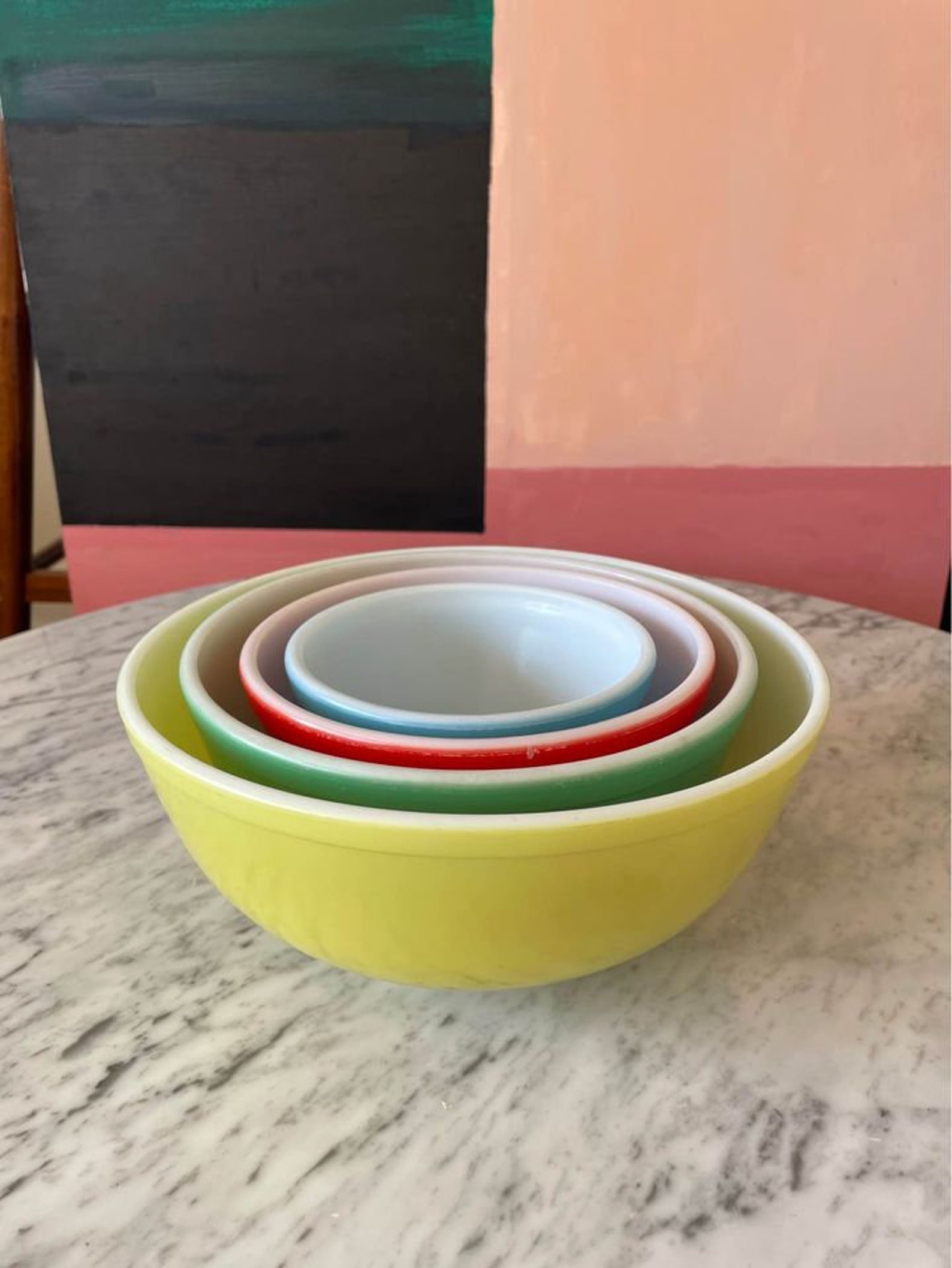 Pyrex Primary Color Mixing Bowl Set Etsy