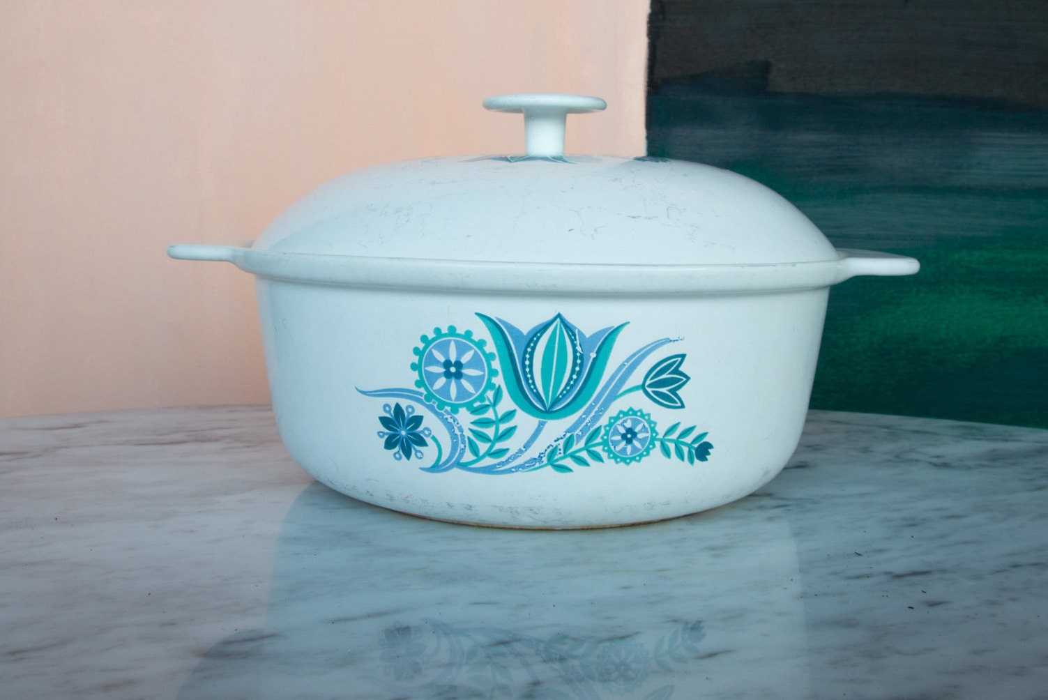 Vintage Prizer Ware Cast Iron Enamel Pot Lid Small Dutch Oven Etsy