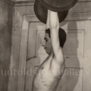 Weightlifter, Found vintage snapshot