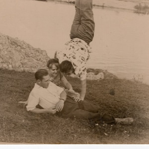 Handstand, Found vintage photo