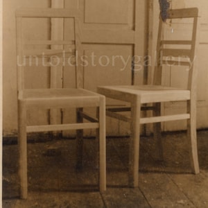 Vintage carpentry, making furniture, Set of 10 found photos, 1940s