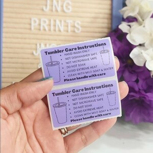Tumbler Care Instructions, Tumblers, Packaging Labels, Stickers