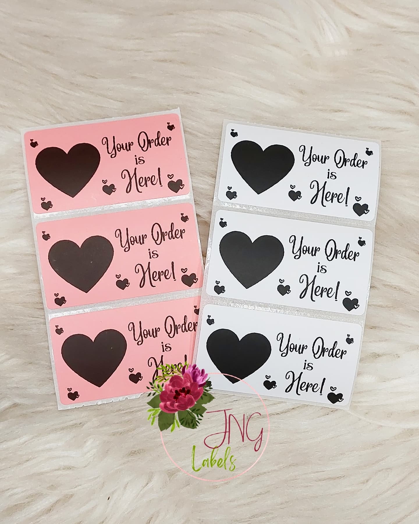 PINK Labels/Stickers Thank You for Shopping Small, Fragile, Hope You Love This Package, Your Order is Here
