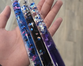 Glitter Wand | Sensory Tube, Sensory Bottle, Liquid Motion, Glitter Tube, Desk Toy, Pretend Play