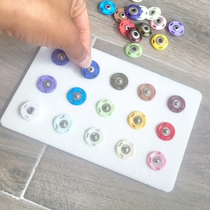 Color Matching Snaps | Buttons, Lose Parts, Sensory Ben, Educational Toy, Montessori Inspired