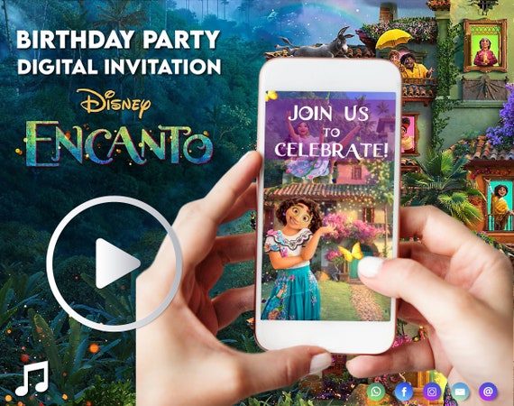 Encanto Video Invitation, Encanto Birthday Party Invitation, Electronic Invitation, Digital Animated Invite, Encanto birthday supplies