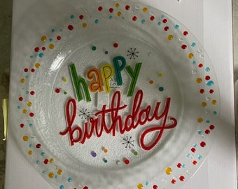 Demdaco Round Happy Birthday Platter