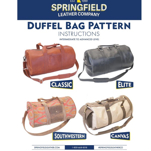 Leather Duffle Bag Pattern Etsy