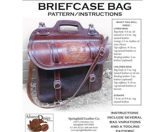 Pattern, Leather Briefcase Bag