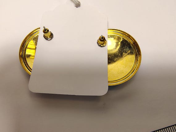 Vintage Oversized Round Statement Stud Earrings |… - image 8