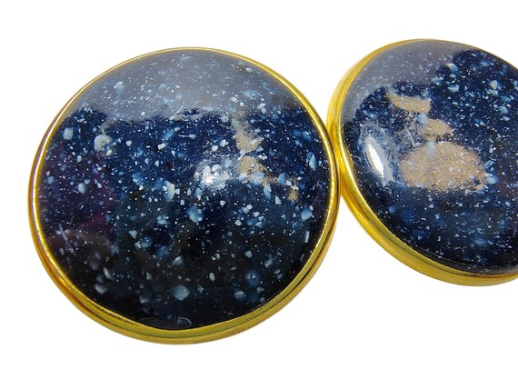 Vintage Oversized Round Statement Stud Earrings |… - image 3