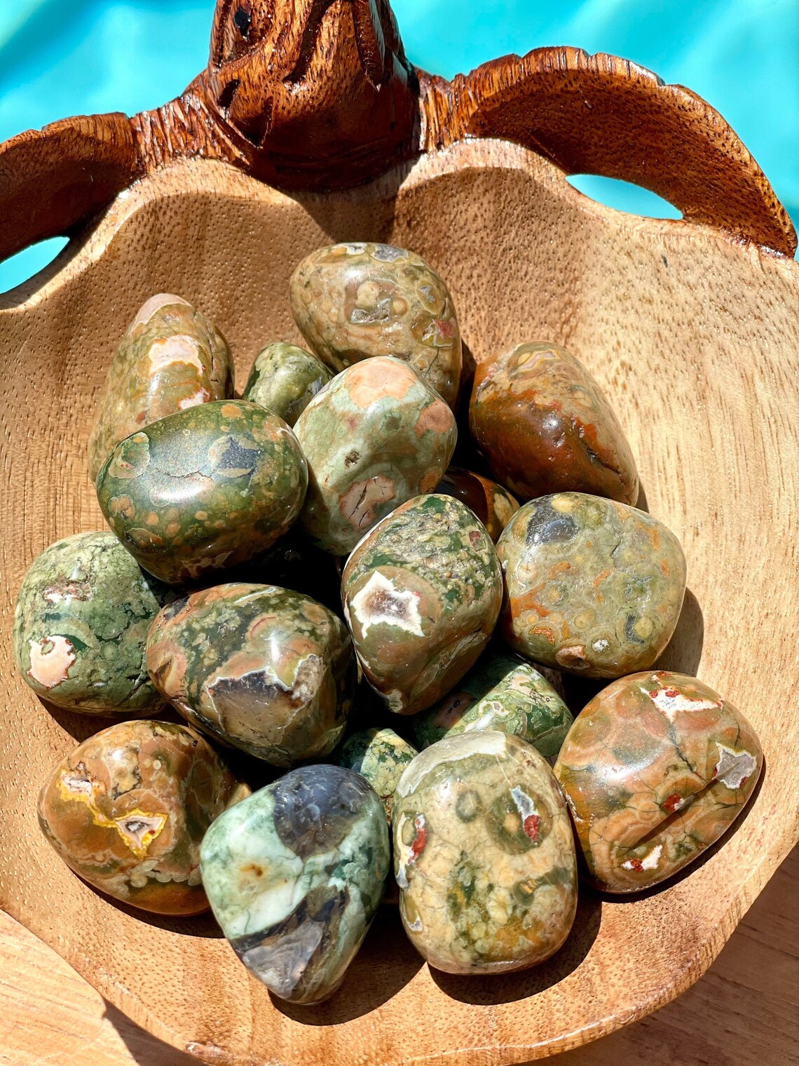 Rainforest Jasper Rhyolite Tumbles Earth Healing Stone Etsy