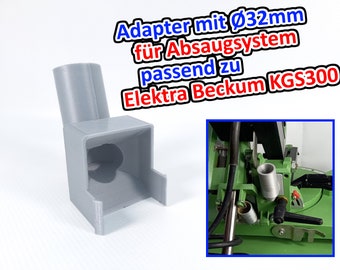 Przyłącze węża adaptera Rapid Factory 32 mm pasujące do części zamiennej dyszy piły ukosowej Elektra Beckum KGS 300