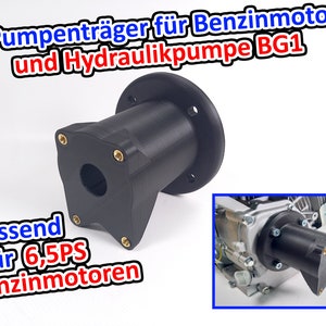 Rapid Factory pump carrier for petrol engine 6.5 and hydraulic pumps BG1 hydraulic unit pump