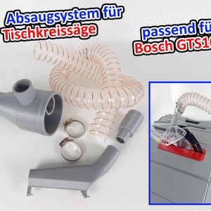 Rapid Factory extraction system suitable for Bosch GTS 10 XC for Ø100 extraction system extraction table saw