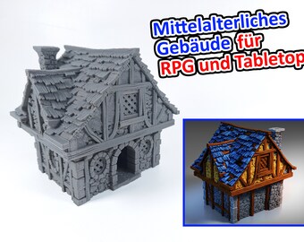 Szybka fabryka Budynek średniowieczny Dom Karczma Zajazd Teren np. do Warhammera - RPG Tabletop / Średniowiecze