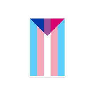 Bi Trans Vlag | Bubbelvrije sticker