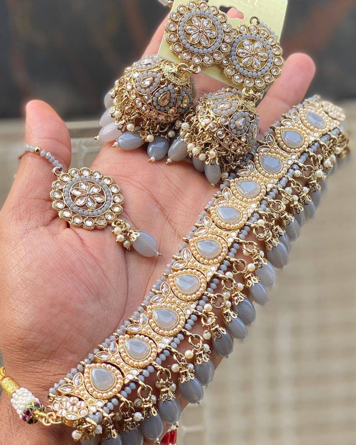 Indian Kundan Choker/ Indian Jewelry/ Indian Necklace/ Indian Etsy