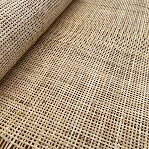 14 Width Square Cane Webbing 3.3Ft, Natural Rattan Webbing Roll