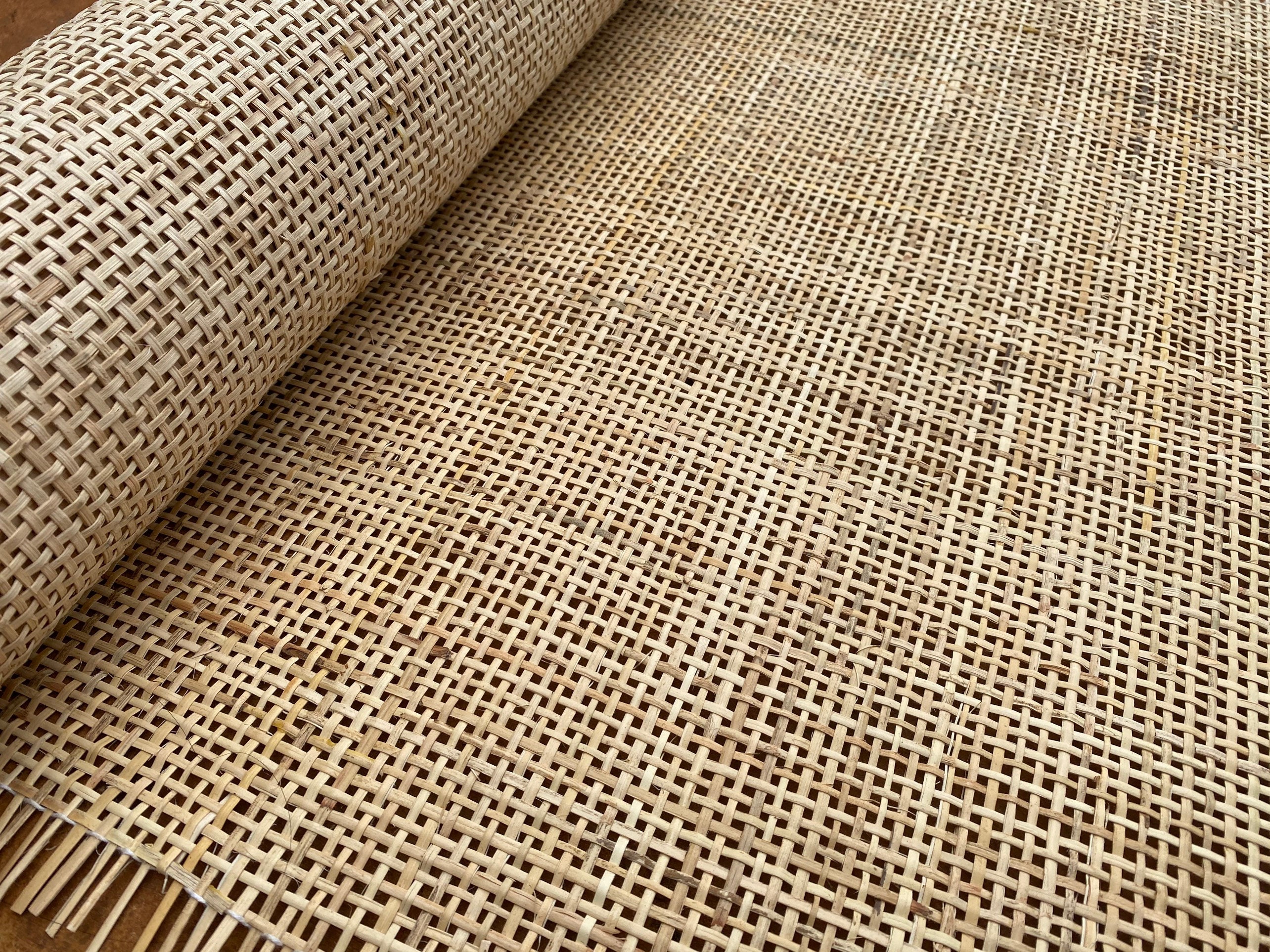 Caning Material 24 in Wide, Natural Rattan Cane Webbing Roll, Pre - Woven  Open Mesh Cane, Cane Webbing Sheets for Chairs, Cabinets, Caning Furniture