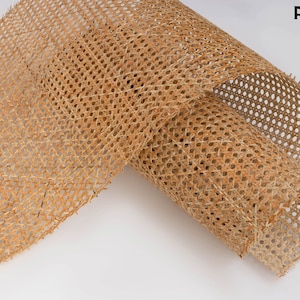 WIDTH 18&quot;, Hexagon Natural Rattan Cane, Caning chair, Cane Webbing Roll, Sell By The Running Feet.