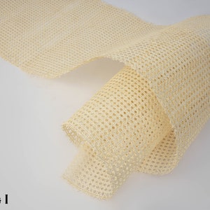 19&quot; Wide, White Hexagon Weave Rattan Cane Webbing, Caning Material for Upholstery Rattan Furniture, Sell By The Running Foot.