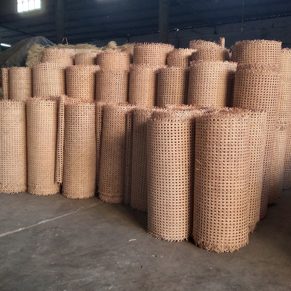 Width 27.5" : Hexagon Rattan Cane Webbing, Cane Webbing for DIY Project, Natural/ Bleached, Buy more SAVE MORE.