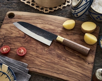 FLASH SALE - Santoku Chef Knife, The Legend Santoku Knife, Master Chef Knives Must Have, Japanese Style, Handmade Knife.