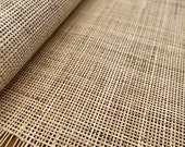18 quot Wide, Natural Radio Weave, Cane Webbing Roll, Light Beige Color, Sell By The Running Foot.