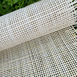 Width 18"/24'' Cane Webbing White Radio Cane Webbing Woven Mesh Bleached Weave Rattan Woven-Bleached Weave Rattan Webbing For DIY