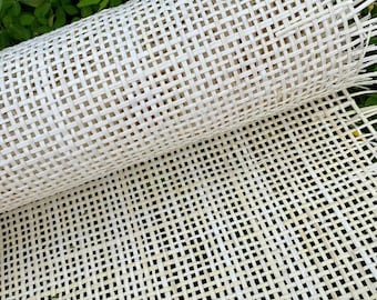 Width 18"/24'' Cane Webbing White Radio Cane Webbing Woven Mesh Bleached Weave Rattan Woven-Bleached Weave Rattan Webbing For DIY