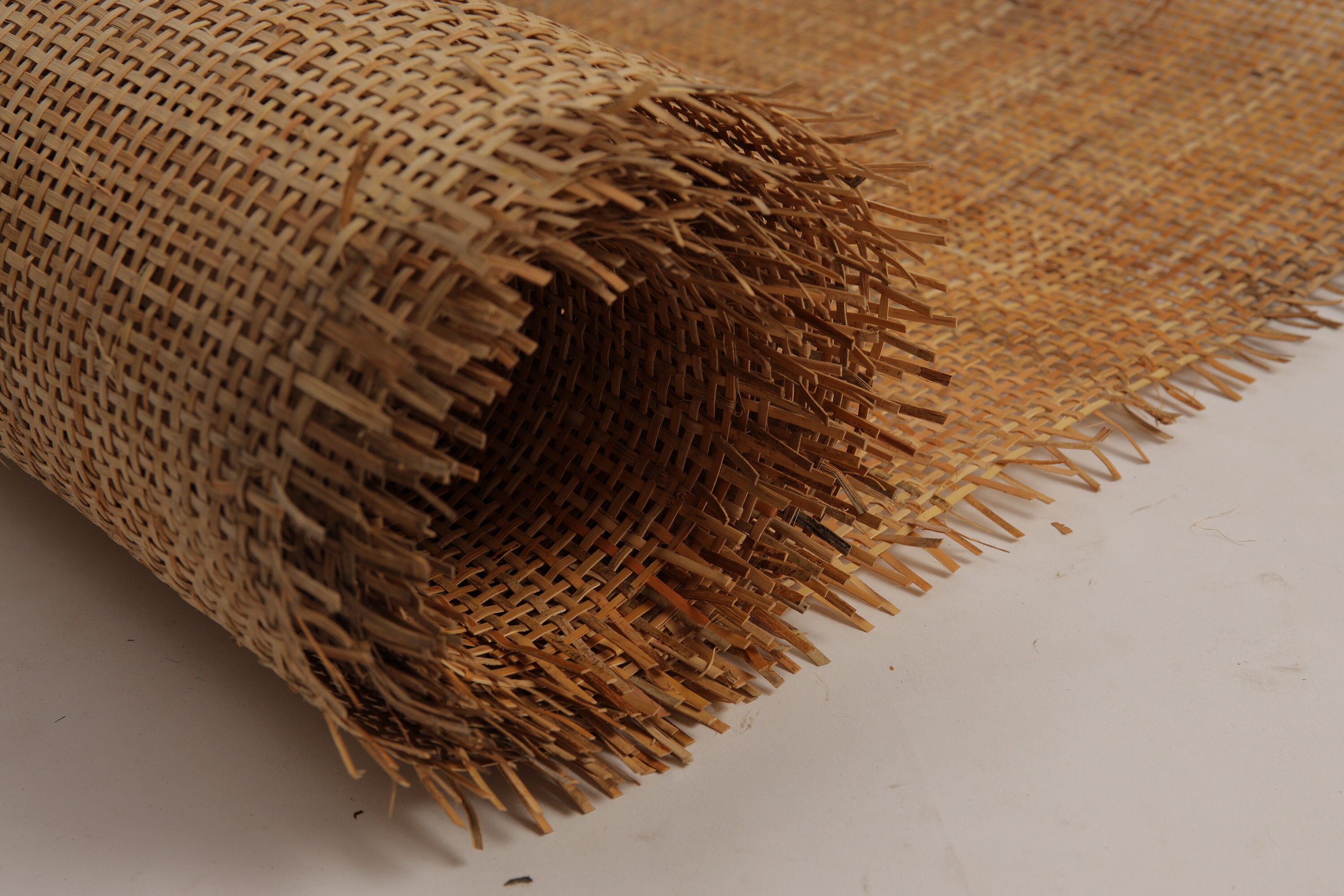 18 Wide Bleached Rattan Cane Webbing Roll, Rattan Furniture, Caning Material,  Sell by the Running Feet. 