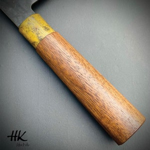 Koksmessen, handgemaakt mes, cadeau voor hem, Japanse stijl, koolstofstaal. afbeelding 7