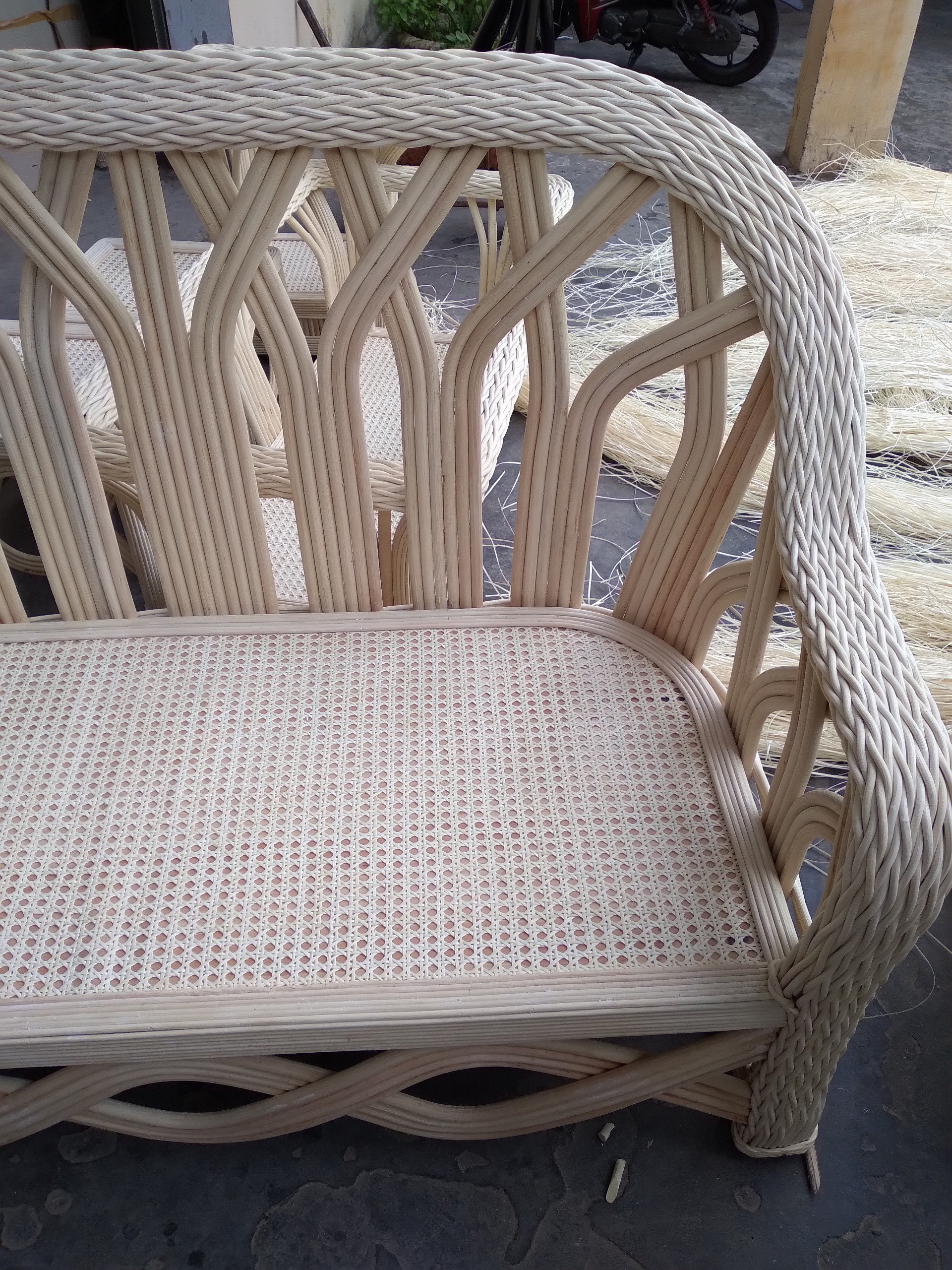 WIDTH 18 Hexagon Natural Rattan Cane Caning chair Etsy