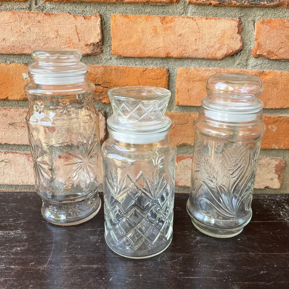 Vintage Planters Peanuts Glass Jars Collection of 3 Jars Etsy
