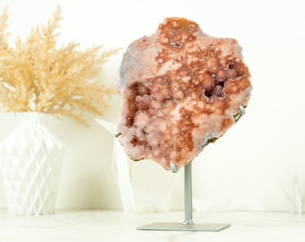 Natural Red and Pink Amethyst Geode with Deep Red Amethyst Druzy, 7.3 Kg - 16.1 lb