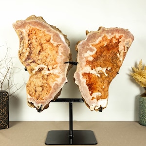 Fantastic Pink Amethyst Angel Wings Geode, X-Large Pink Amethyst Butterfly, Natural, Untreated, Ethical - 21.3 Kg - 47 lb